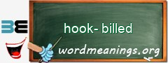 WordMeaning blackboard for hook-billed